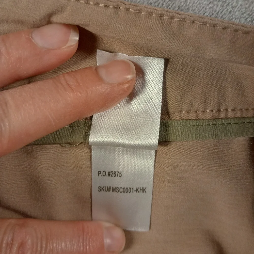 Faherty All Day Shorts Mens 42 Khaki Tan Hybrid Stretch Quick Dry Surf